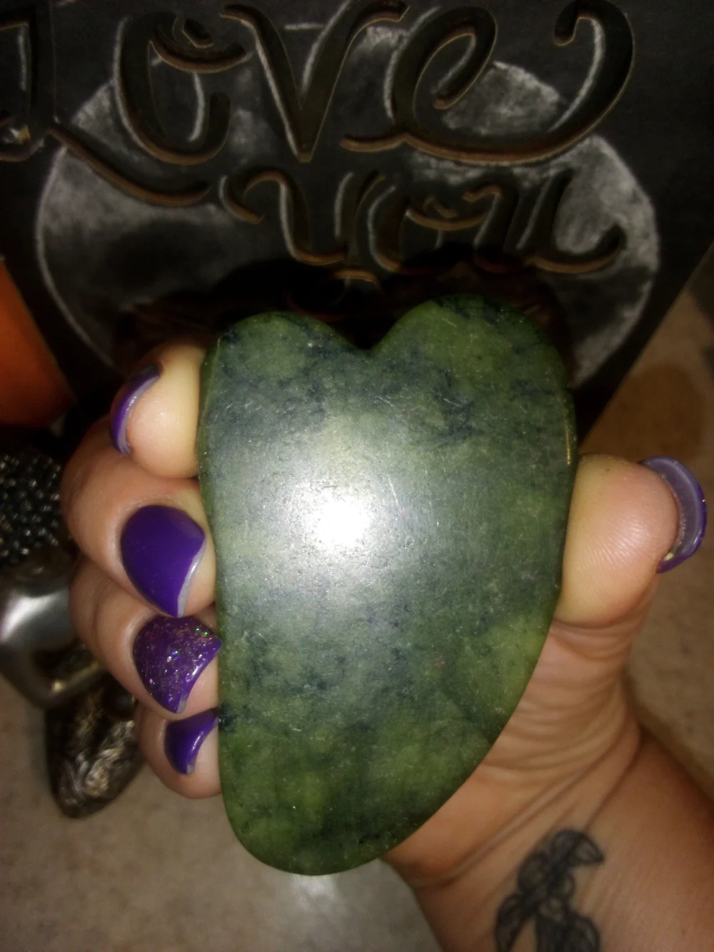 Green Jade Gua Sha Facial Massage Tool - Women Skincare